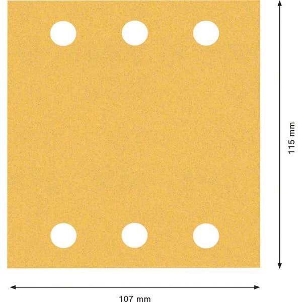 Bosch EXPERT C470 Schleifpapier, 115 x 107 mm, K 120, 50 Stück - 2608901657