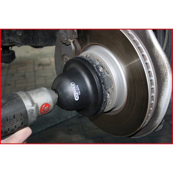 KS Tools Logo an einer Bremsscheiben Reinigungsbürste