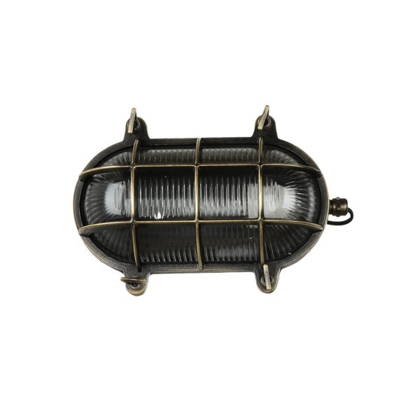 Ovale Schiffslampe mit Schutzgitter