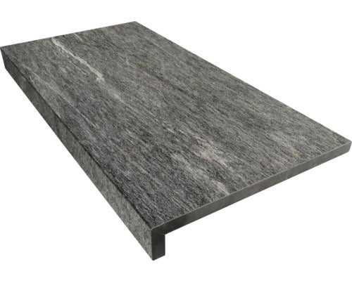 Beckenrandstein L-Form Pietra di Vals dark 30x60x5 cm