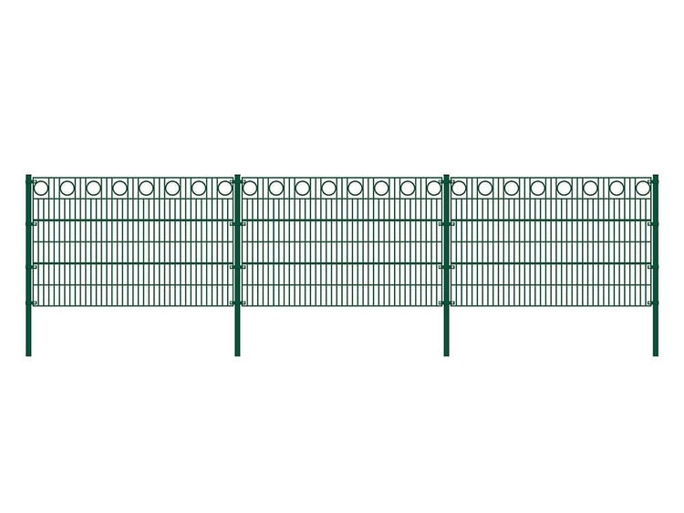 Home Deluxe Doppelstabmattenzaun MORATA - Höhe / Länge: Höhe: 120 cm / Länge: 10 m,  Anzahl Eckpfosten: 4x Eckpfosten