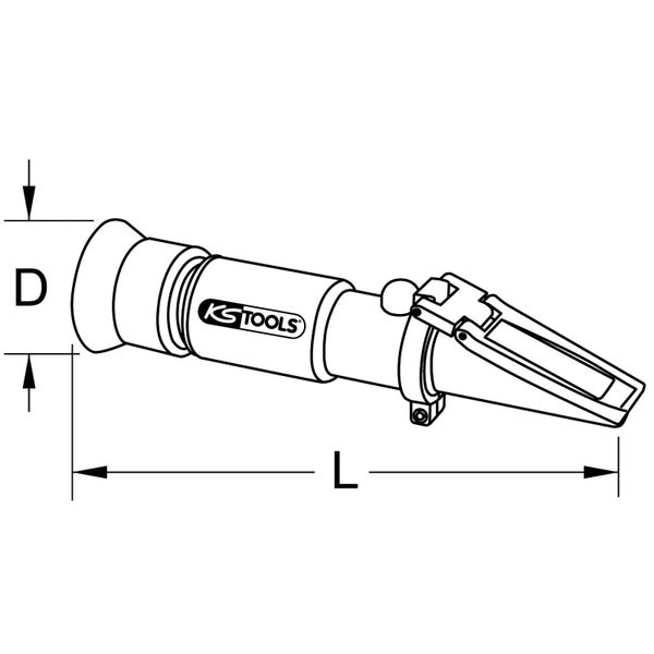 KS Tools Refraktometer Schema mit Maßen
