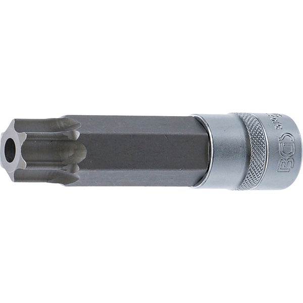 BGS Bit-Einsatz Länge 110 mm Antrieb Innenvierkant 12,5 mm (1/2) T-Profil (für Torx) mit Bohrung T100 - 5103-TB100