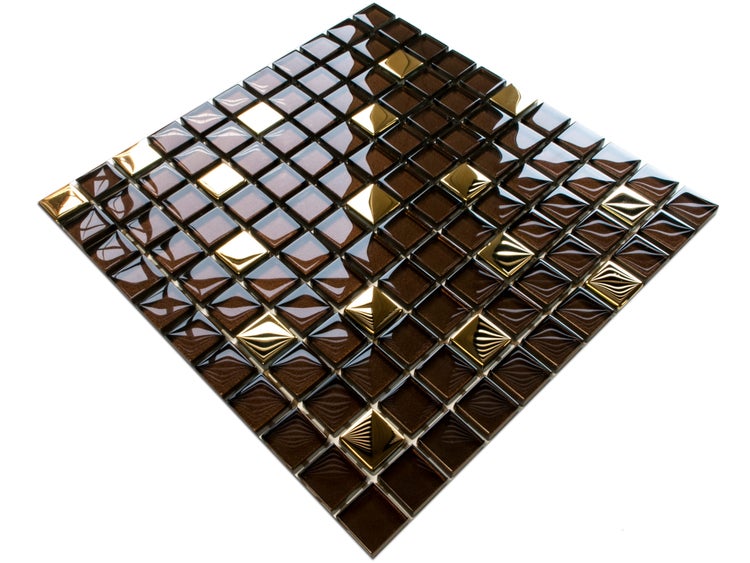 Glasmosaik auf Netz für Bad und Küche 30cm x 30cm  - Nemesis