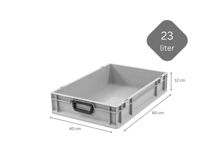PROREGAL Spar Set 5x Eurobox Nextgen Portable Duo HxBxT 12 x 40 x 60 cm 23 Liter Eurobehälter Transportbox Transportbehälter Stapelbehälter
