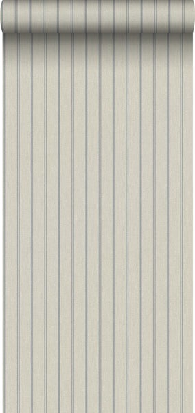 Borastapeter Tapete Streifen Beige und Blau - 53 cm x 10.05 m - 661054