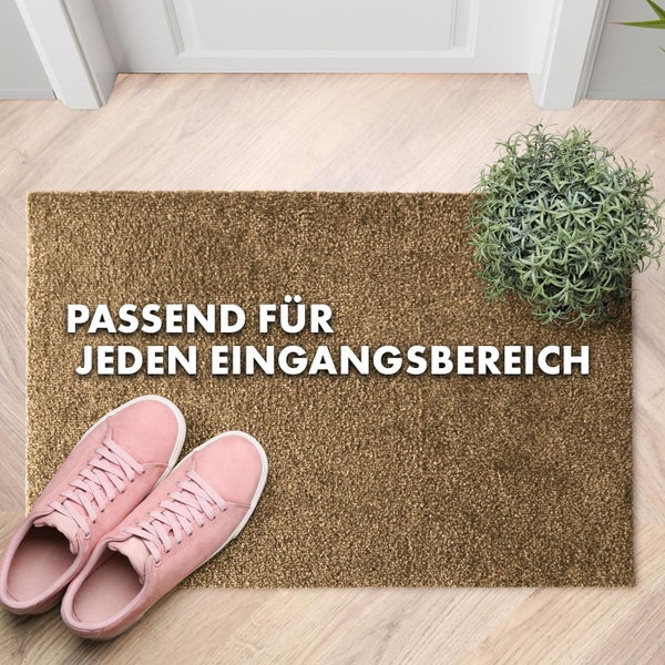 FLOORDIREKT Fußmatte Domenico - stilvolle & praktische Schmutzfangmatte - Beige - 50 x 80 cm