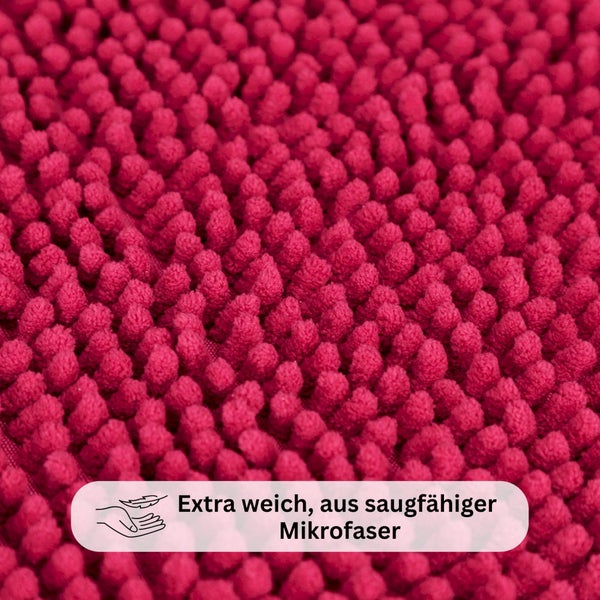 Detailansicht einer Badematte aus saugfähiger Mikrofaser