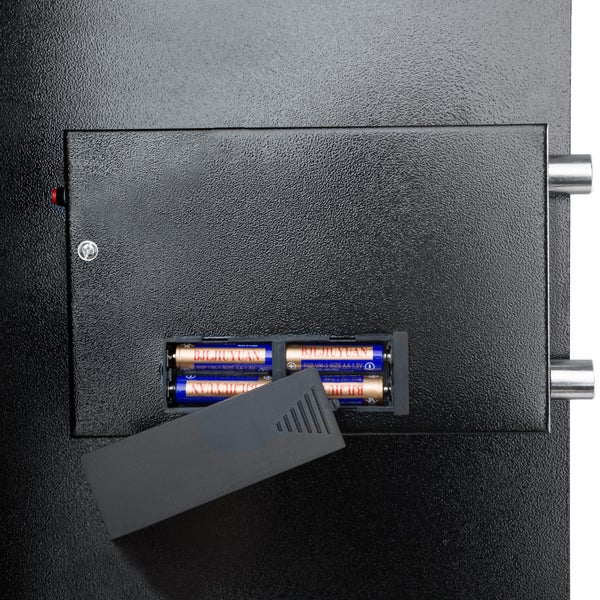 Elektronischer Safe tectake  50 x 35 x 34,5 cm mit Doppelbolzen-Verschlusssystem schwarz