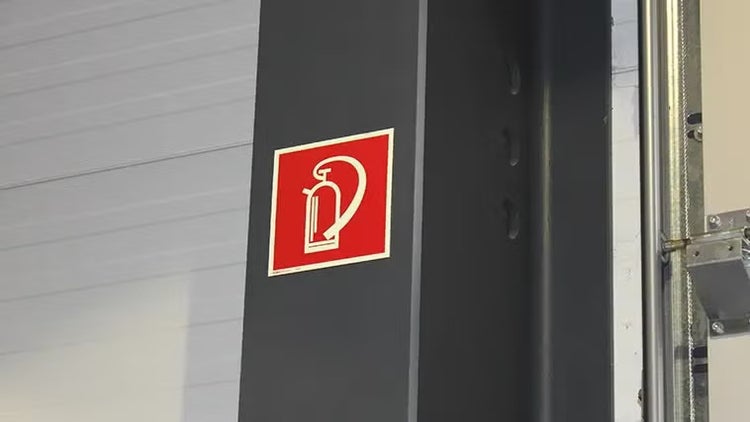 Brandschutzzeichen Feuerlöscher zum Kennzeichnen von Brandschutzstandorten