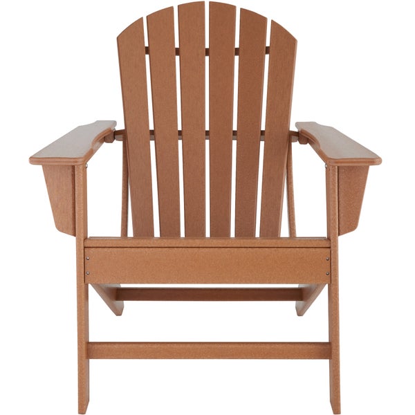 Gartenstuhl Joan mit Tisch Dylan tectake  im Adirondack-Stil Tisch mit Lamellenmuster