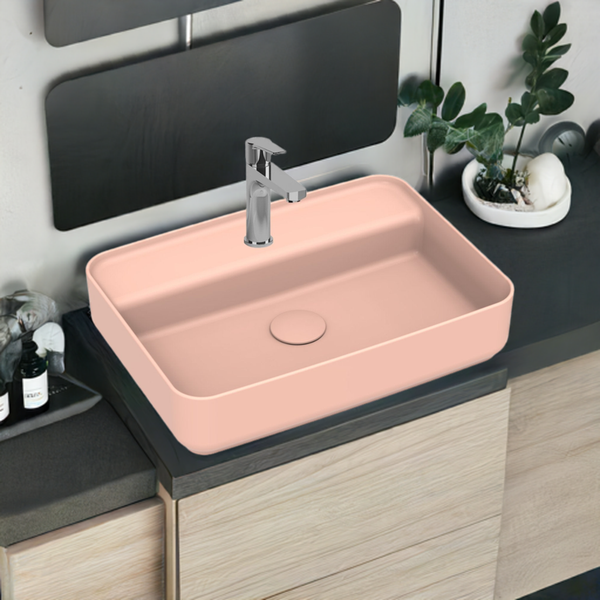 Isvea Waschbecken Aufsatzwaschbecken Badezimmer Zartrosa