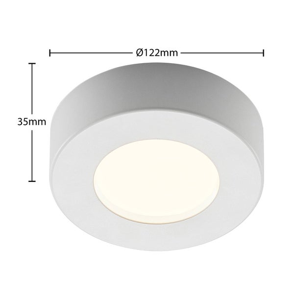 PRIOS LED Deckenleuchte Edwina (Modern) in Weiß aus Aluminium (1 flammig, ) - Lampe Deckenlampe Badezimmerleuchte