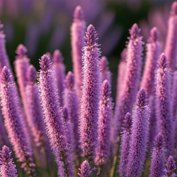 Violette Blütenähren des Ehrenpreises in Nahaufnahme.