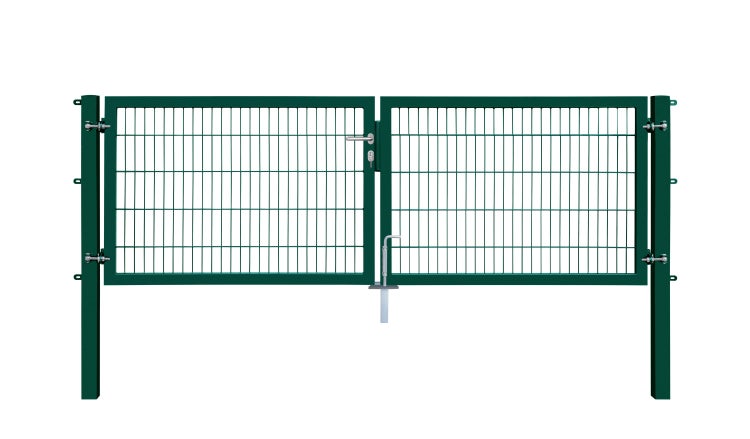 Doppeltor Gartentor mit Schloss und Schlüssel