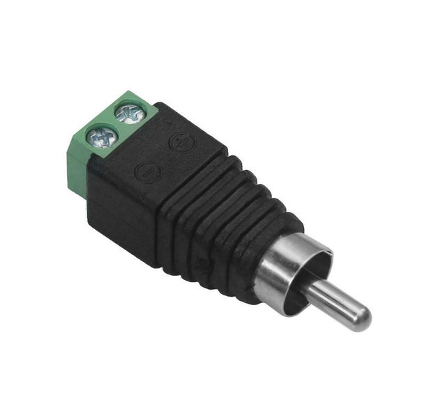 Cinch Stecker mit Schraubanschluss für Audio und Videokabel