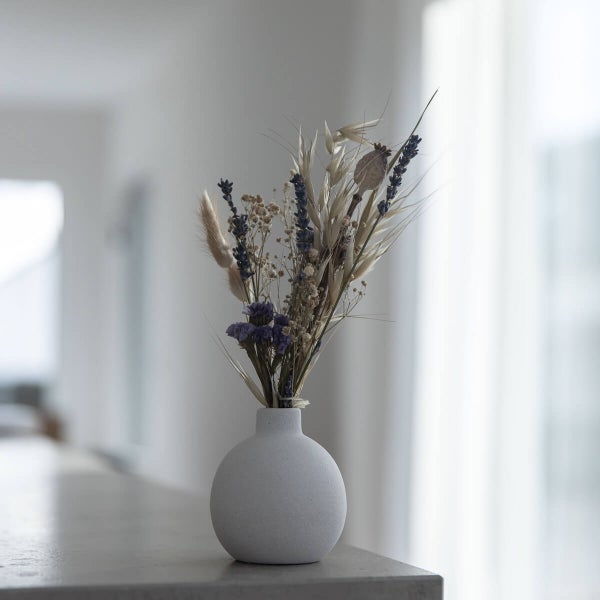 Trockenblumenstrauß Mini Wildblume blau - 8 Stück