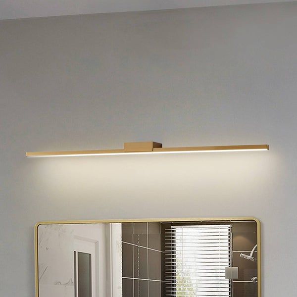 Lucande LED Wandleuchte, Wandlampe Bad Kivana (spritzwassergeschützt (Modern) in Kupfer aus Aluminium (1 flammig ) - Wandleuchten Spiegelleuchte Badezimmer Wandbeleuchtung Badezimmerleuchte