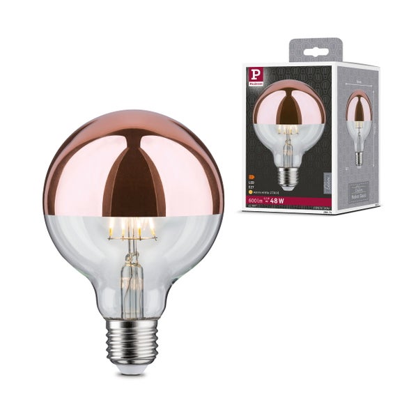 Modern Classic Edition Standard 230V LED Globe Kopfspiegel E27 G95 600lm 6,5W 2700K Kopfspiegel Kupfer