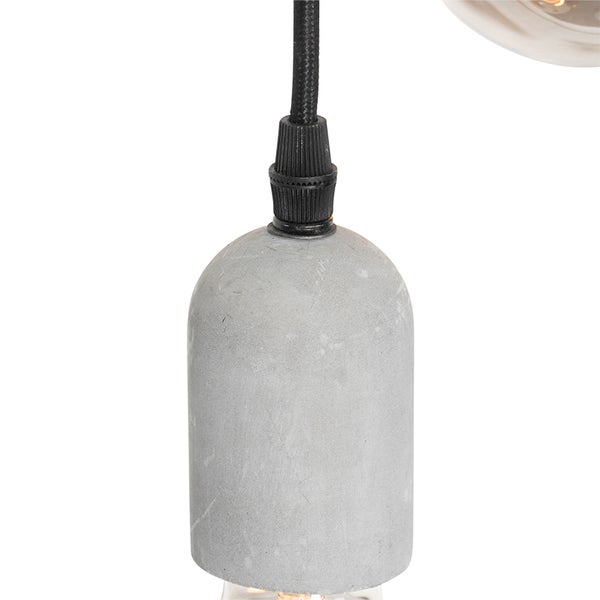 Beton Hängeleuchte mit Textilkabel