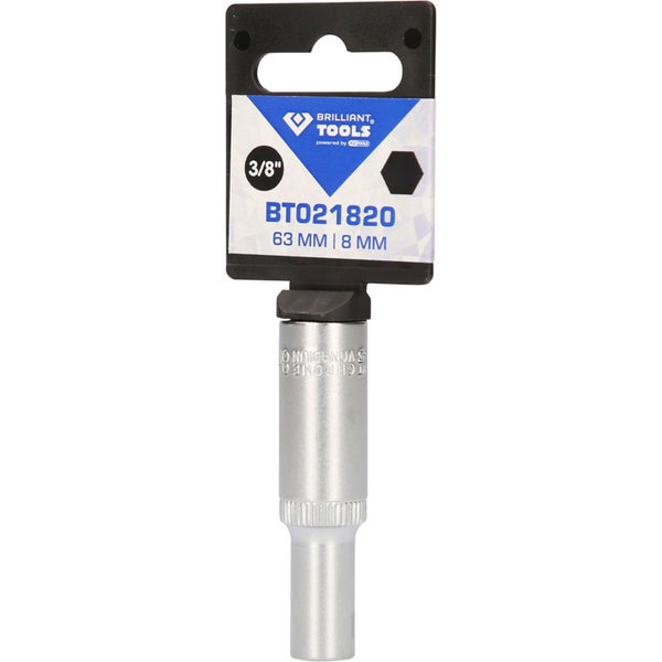 BRILLIANT TOOLS 3/8 Sechskant-Stecknuss lange Ausführung 8 mm - BT021820