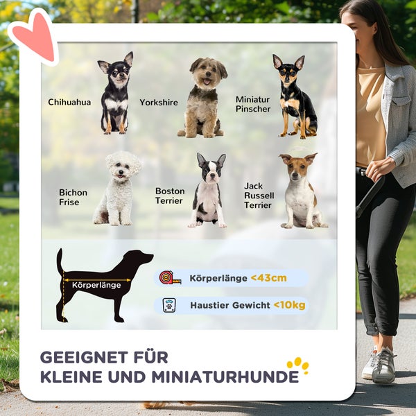 PawHut Hundebuggy Hundewagen Buggy für kleine Hunde und Katzen Haustierwagen Pet Stroller Katzenbuggy Oxford Blau 76,5 x 52 x 95 cm