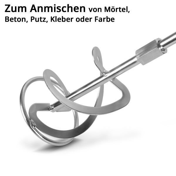 Mörtelrührer zum Anmischen von Mörtel, Beton, Putz, Kleber oder Farbe