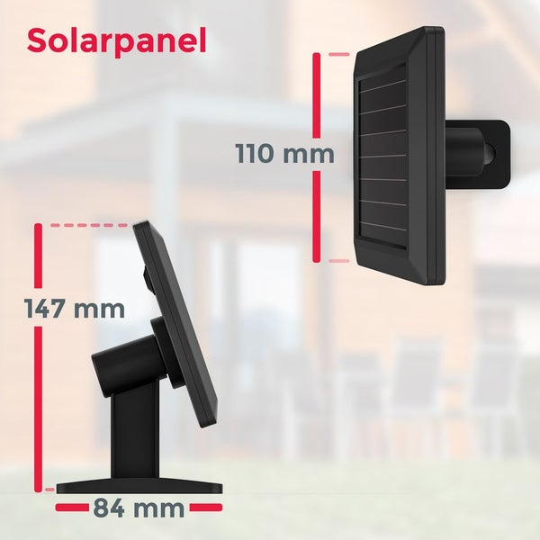 Solarleuchte Garten - LED, Bewegungsmelder, Dämmerungsschalter, 6500K, schwarz