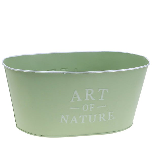 Ovale Pflanzschale mit Aufschrift "Art of Nature"