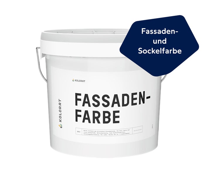Kolorat Fassaden- & Sockelfarbe - Dunkelblau K/52-22-10-57/T – 10L Hochwertige Fassadenschutz, Sockelfarbe, Silikonharzfassadenfarbe, wasserabweisend, wetterbeständig, farbtonstabil, für Fassaden und Sockel im Außenbereich
