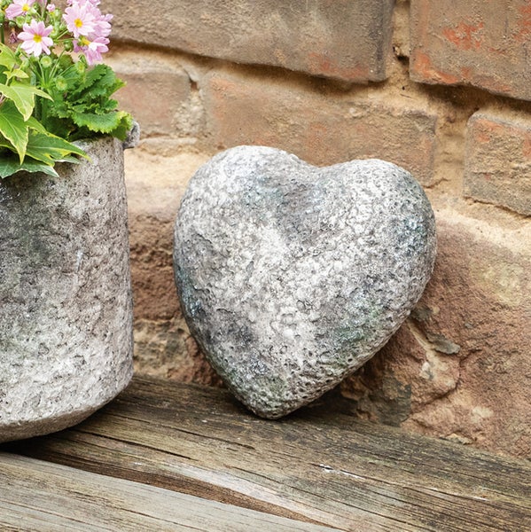 FRANK FLECHTWAREN | Dekoherz Stone, STEINGUT, 14,5 x 14,5 x 6 cm