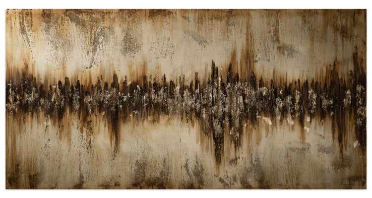 Handgemaltes Gemälde Acrylfarbe 140x70cm Braun