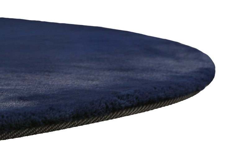 Teppich Rund Dunkelblau kuschelig & flauschig Vita Homie Living 150 cm rund