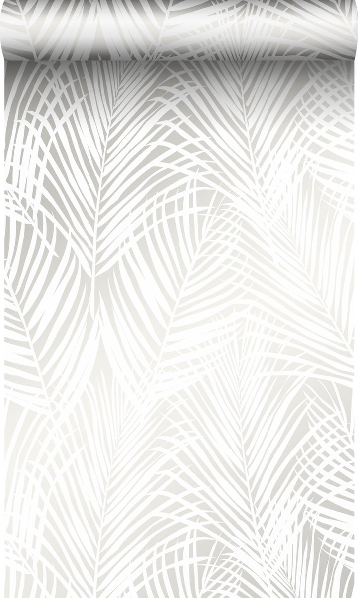 Origin Wallcoverings Tapete Palmenblätter Weiß - 0,53 x 10,05 m - 347741