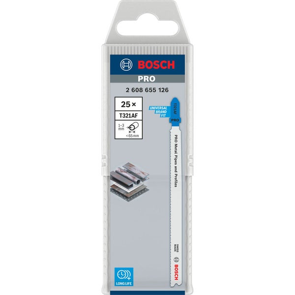 Bosch PRO Metal Pipes and Profiles T321AF Stichsägeblatt 132 mm 25-tlg. - 2608655126