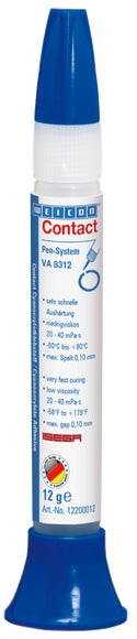WEICON VA 8312 Cyanacrylat-Klebstoff | Sekundenkleber für den Lebensmittelbereich sowie EPDM-Elastomere und Gummi | 12 g