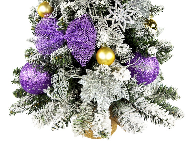 LAALU Dekorierter künstlicher Weihnachtsbaum FIAL POETRY 60 cm mit LED-Beleuchtung IN FLOWER