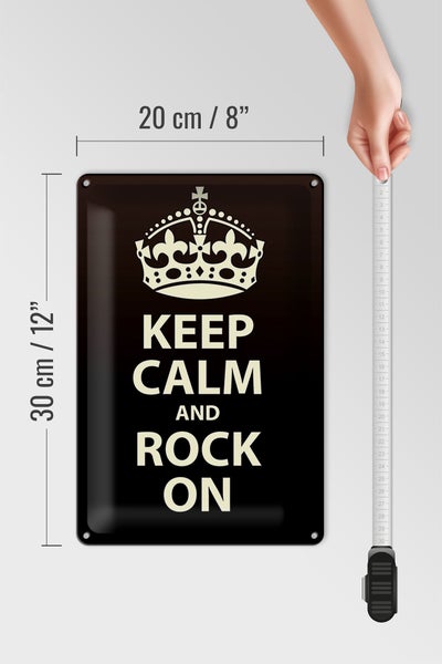 Blechschild Spruch 20x30cm Keep Calm and rock on