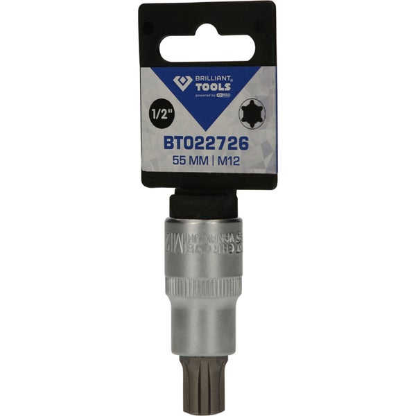 BRILLIANT TOOLS 1/2 RIBE-Bit-Stecknuss 55 mm lang M12 - BT022726