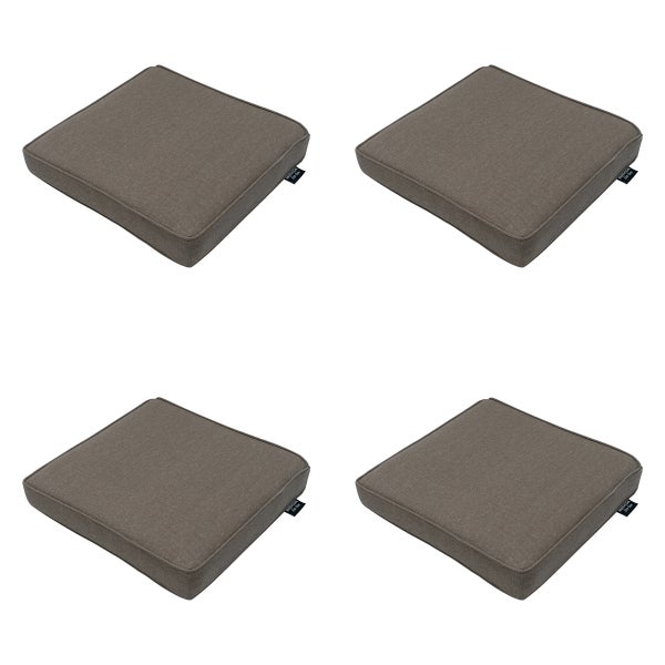 Sitzkissen Taupe Canvas Eco+ - Ca. 40x40 cm - 4er-Set