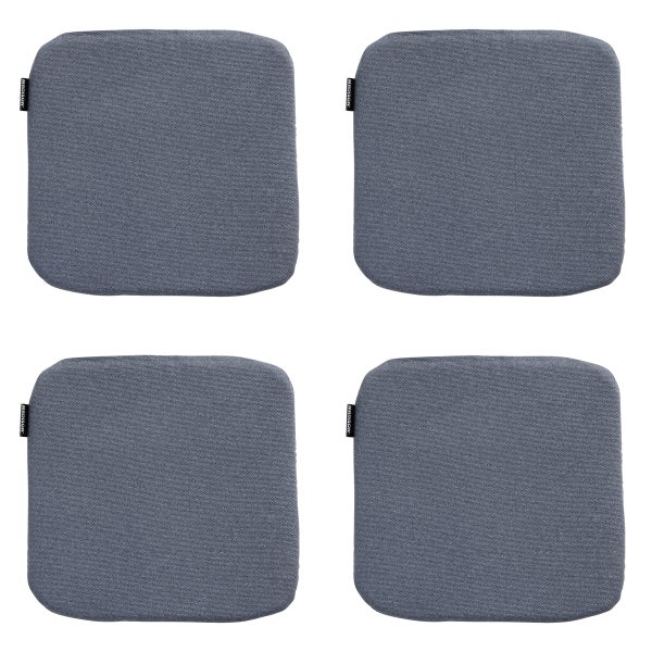 Sitzkissen Manchester jeansgrau - Ca. 40x40 cm - 4er-Set