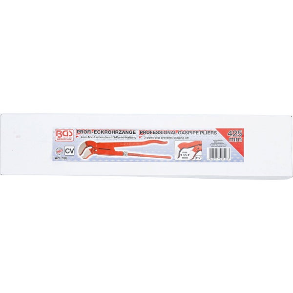 BGS Profi Eckrohrzange, 425 Millimeter, in Produktverpackung