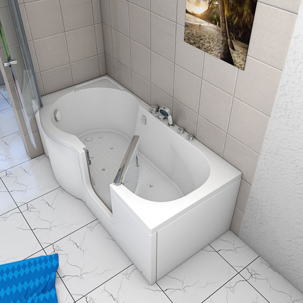 Seniorendusche Sitzwanne mit Tür S12D-EH-AIR-R 85x170 cm