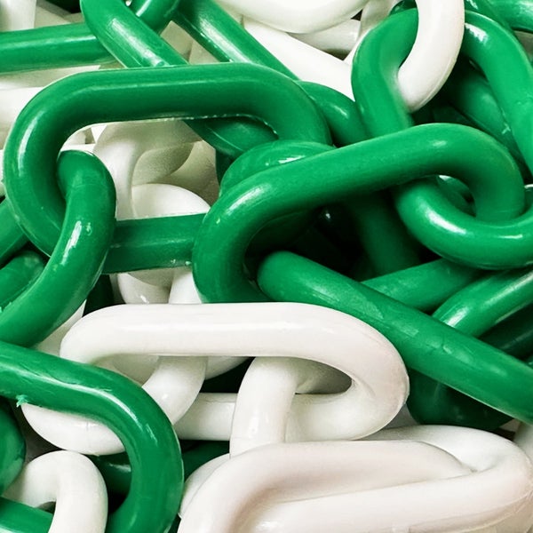 Mr. Chain Absperrkette Aus Kunststoff – 2,5 Cm Breit, 7,6 M Lang, Grün, Für Sicherheit & Menschenführung