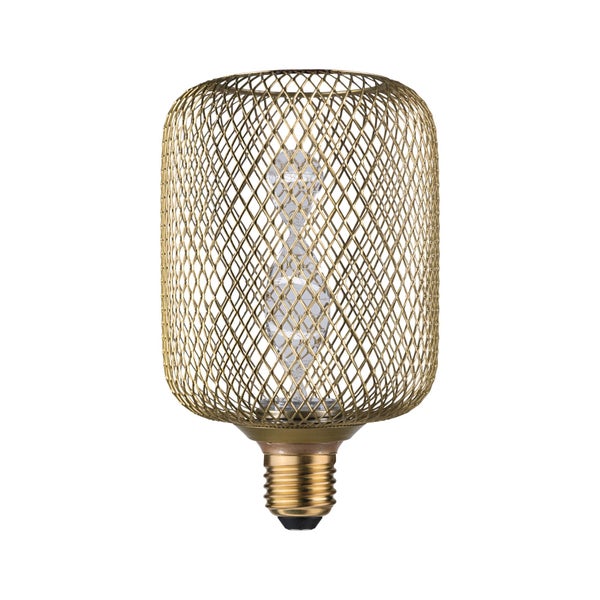 Metallic Glow Standard 230V LED Leuchtmittel Zyl E27 Helix 130lm 3,5W 1800K Messing