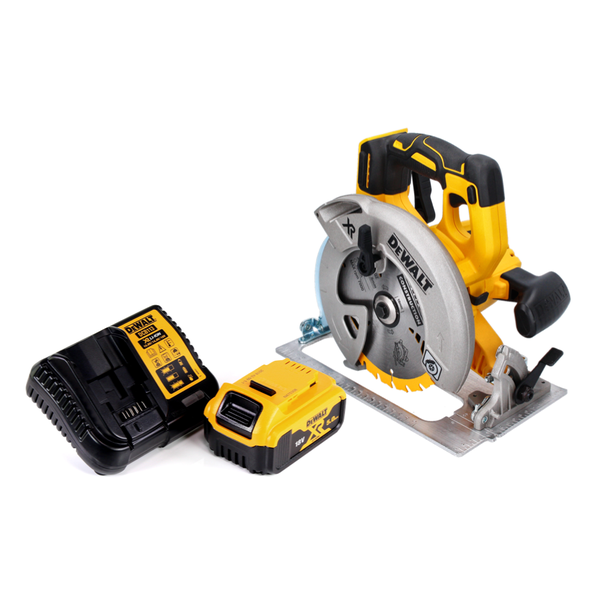DeWalt Akku-Handkreissäge inklusive 18 Volt XR Akku und Ladegerät.