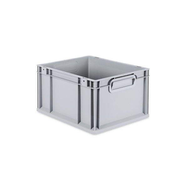 PROREGAL SuperSparSet 8x Eurobox NextGen Grip mit Auflagedeckel mit 4 Schwarzen Schiebeschnappverschlüssen HxBxT 22 x 30 x 40 cm 20 Liter