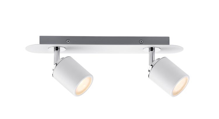 Spotlight Tube IP44 GU10 230V max. 2x10W dimmbar Weiß, Chrom