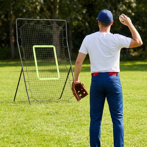 Baseball Pitching Netz mit Zielmarkierung für das Wurftraining im Freien.