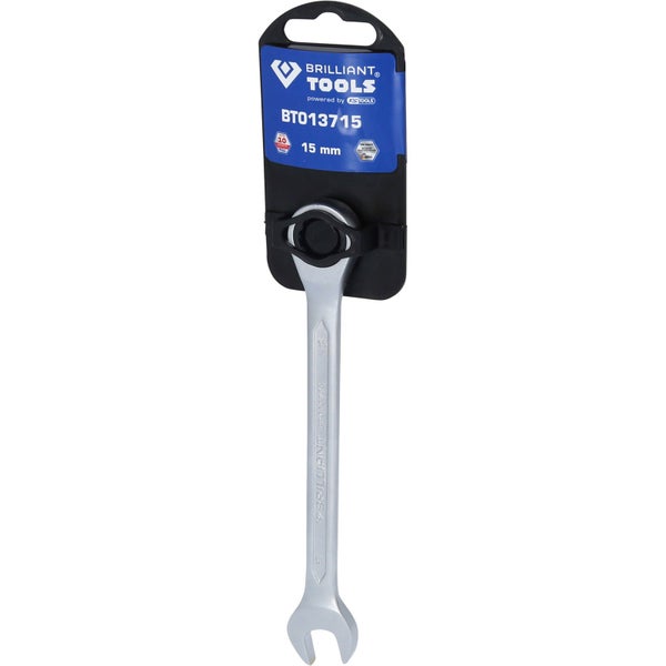 Brilliant Tools Ringmaulschlüssel mit Ratsche, 15 mm
